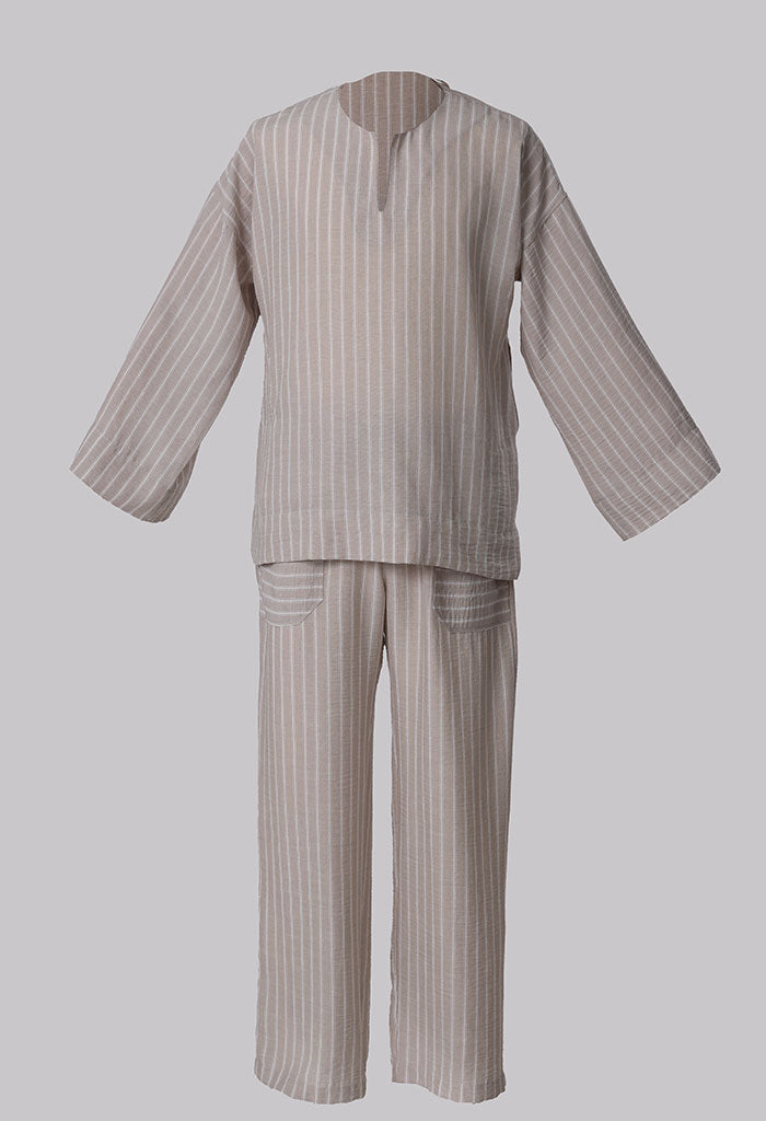 Modern Cotton Linen Stripe Raya Set + Complimentary Sampin – Locka ...