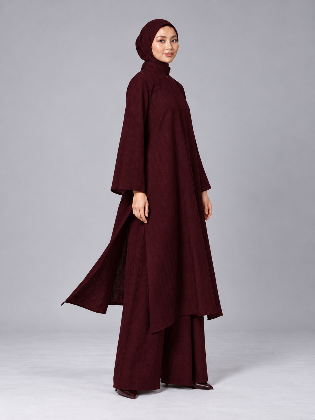 Shazea Kurung dalam Powder Pink Violet