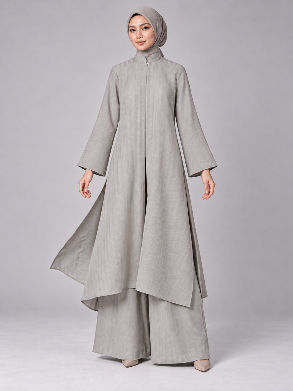 Shazea Kurung dalam Powder Pink Violet