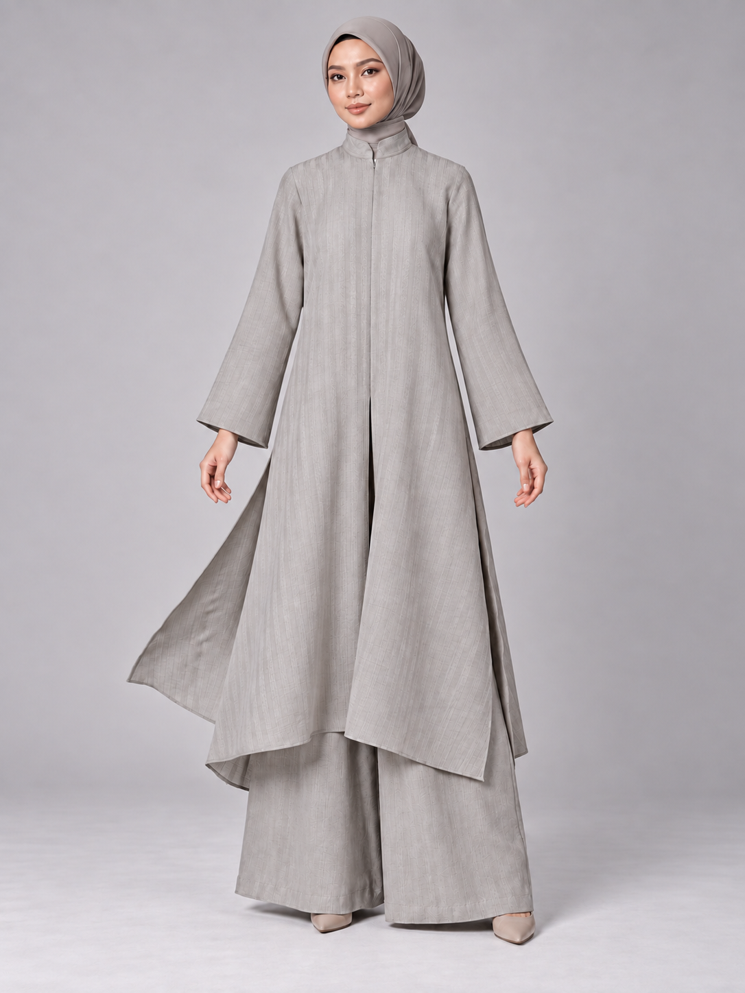 Shazea Kurung dalam Powder Pink Violet