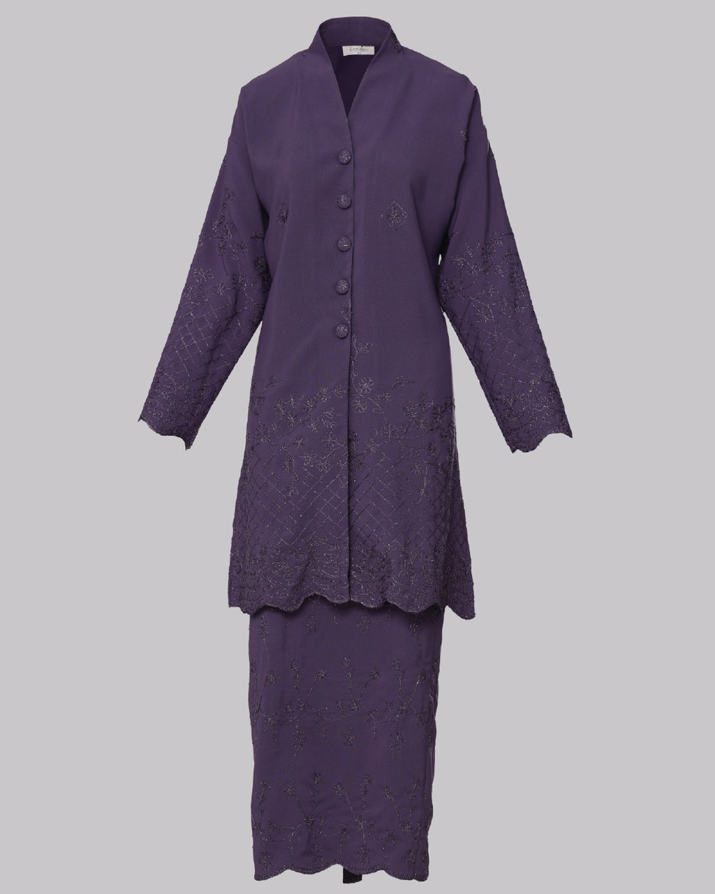 Shazea Kurung dalam Powder Pink Violet