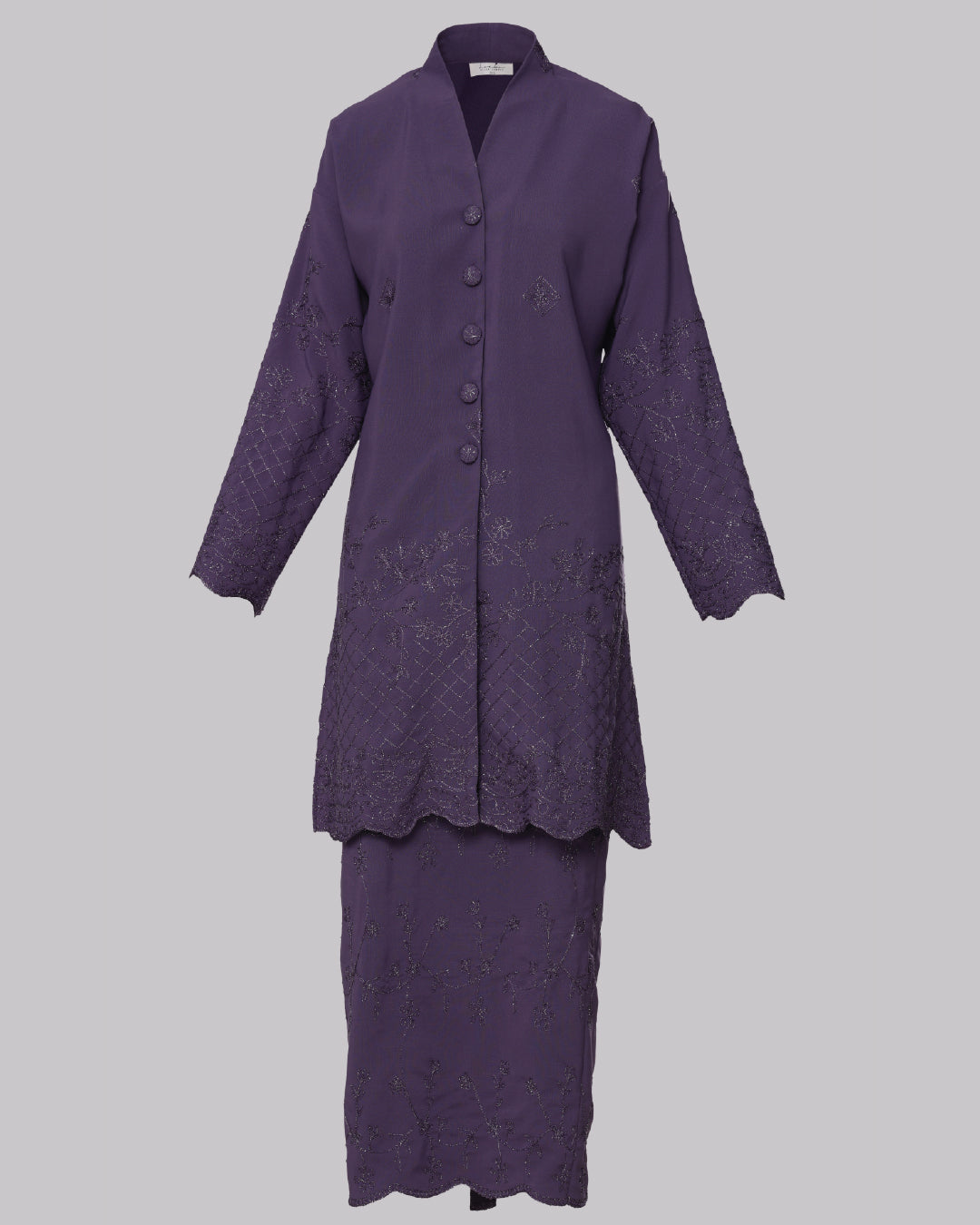 Shazea Kurung dalam Powder Pink Violet