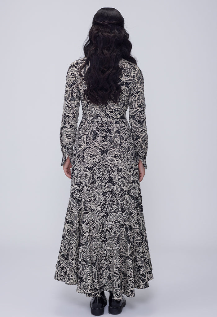 Mia Lace Printed Dress