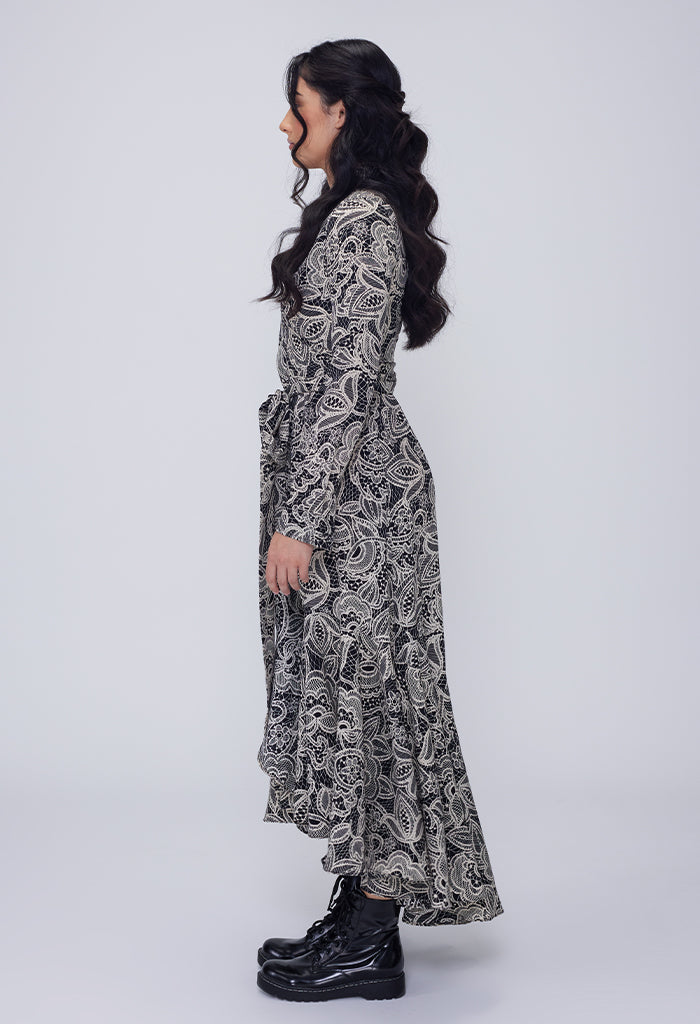 Mia Lace Printed Dress