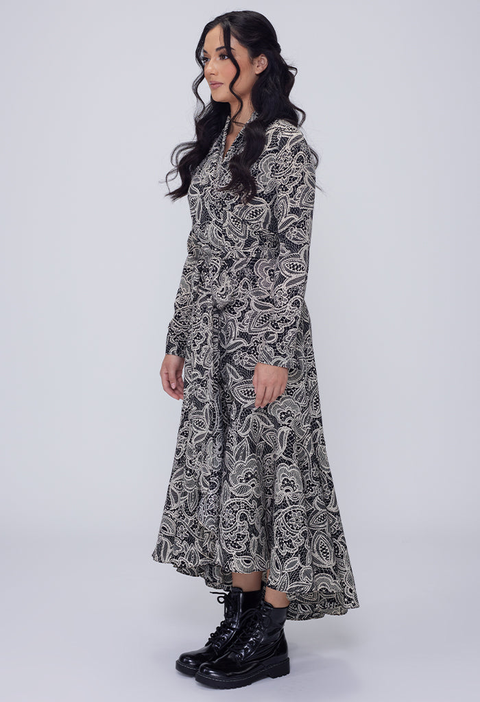 Mia Lace Printed Dress