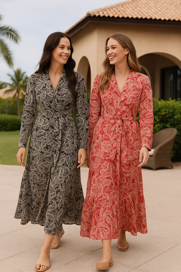 Mia Lace Printed Dress