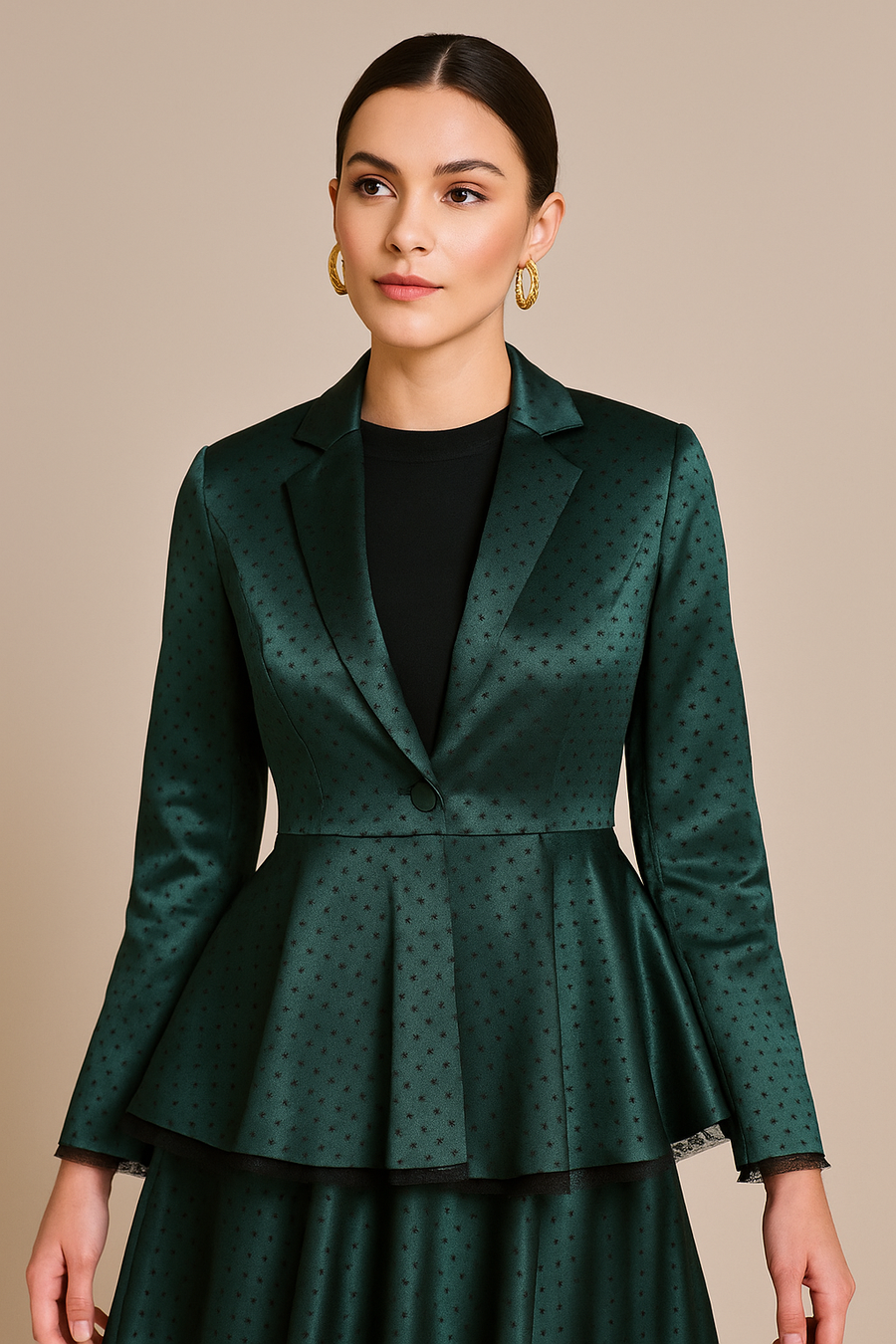 Layered Grace Peplum Jacket