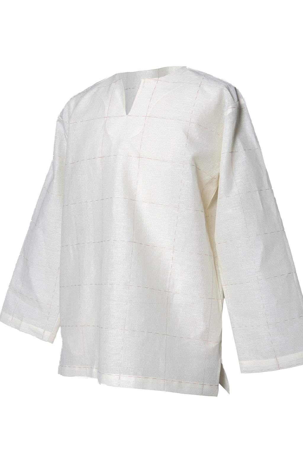 Plaid Linen Top