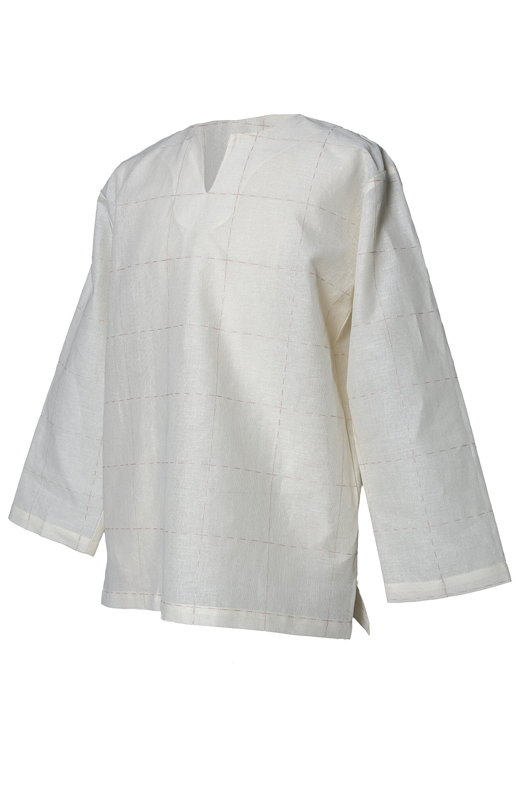 Plaid Linen Top
