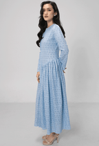 Classic Dress with Diagonal Darts | Eyelet Fabric & Cotton Lining