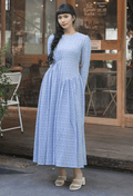 Classic Dress with Diagonal Darts | Eyelet Fabric & Cotton Lining
