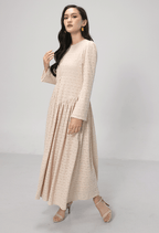 Classic Dress with Diagonal Darts | Eyelet Fabric & Cotton Lining