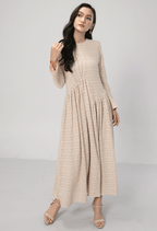 Classic Dress with Diagonal Darts | Eyelet Fabric & Cotton Lining
