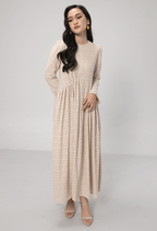 Classic Dress with Diagonal Darts | Eyelet Fabric & Cotton Lining