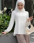 Perla Pleats Peplum Top